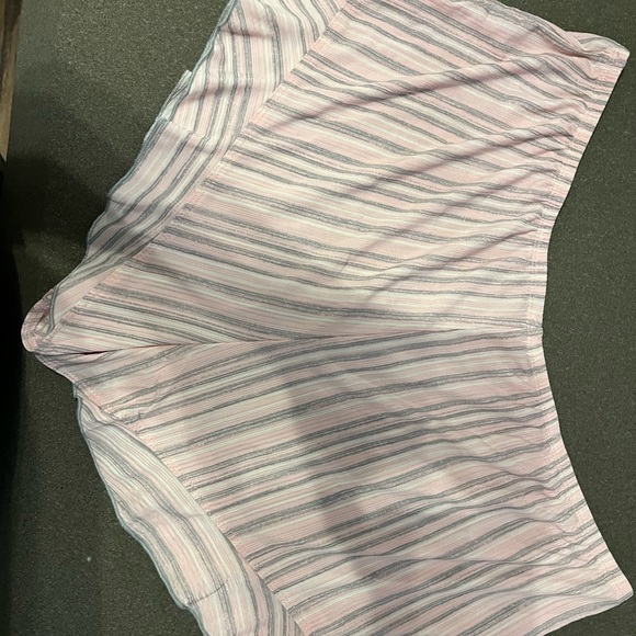 NWOT pink white grey strip cami short sleepwear - Picture 1 of 3